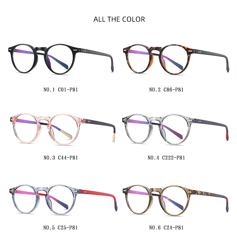 Unisex Classic Oval Optical frame TR90 CP Mixed Eyeglasses