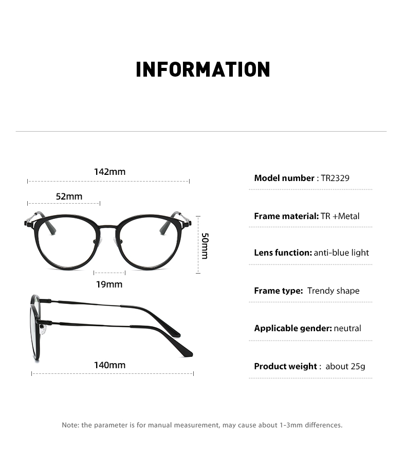 Woman's  Optical frame Combination Eyeglasses Vintage Eyewear