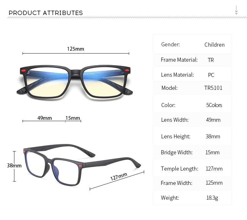 Teenager TR90 Optical frame Fashion Eyeglasses  Eyewear