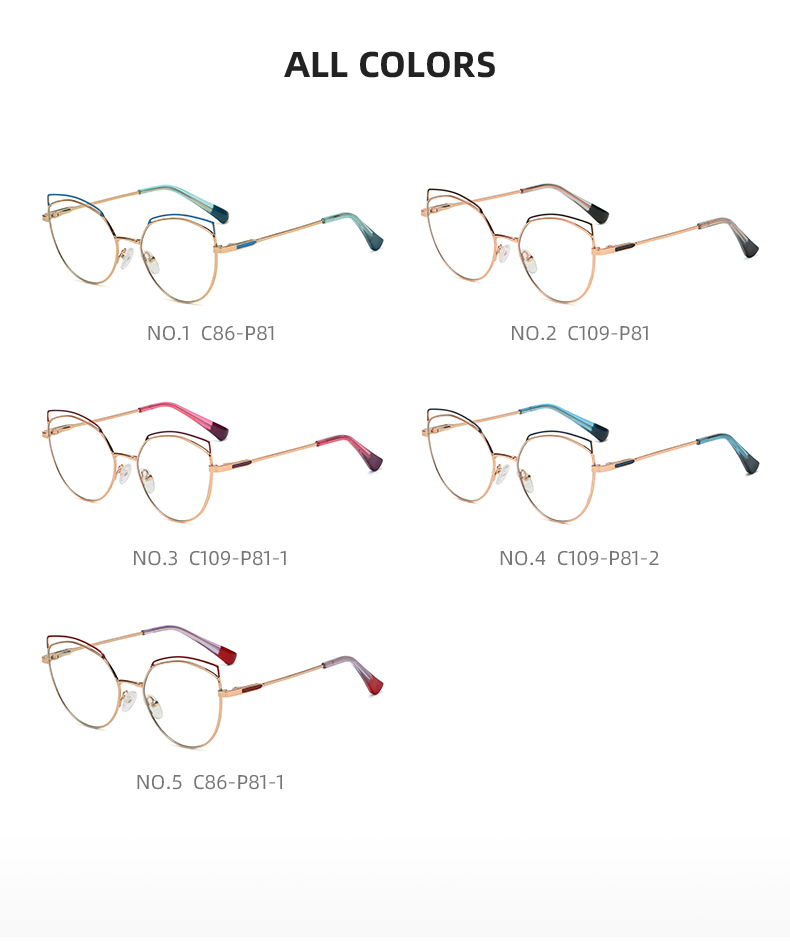 Designer Woman's Fashion Optical frame Cat Eye Vintage Eyeglasses