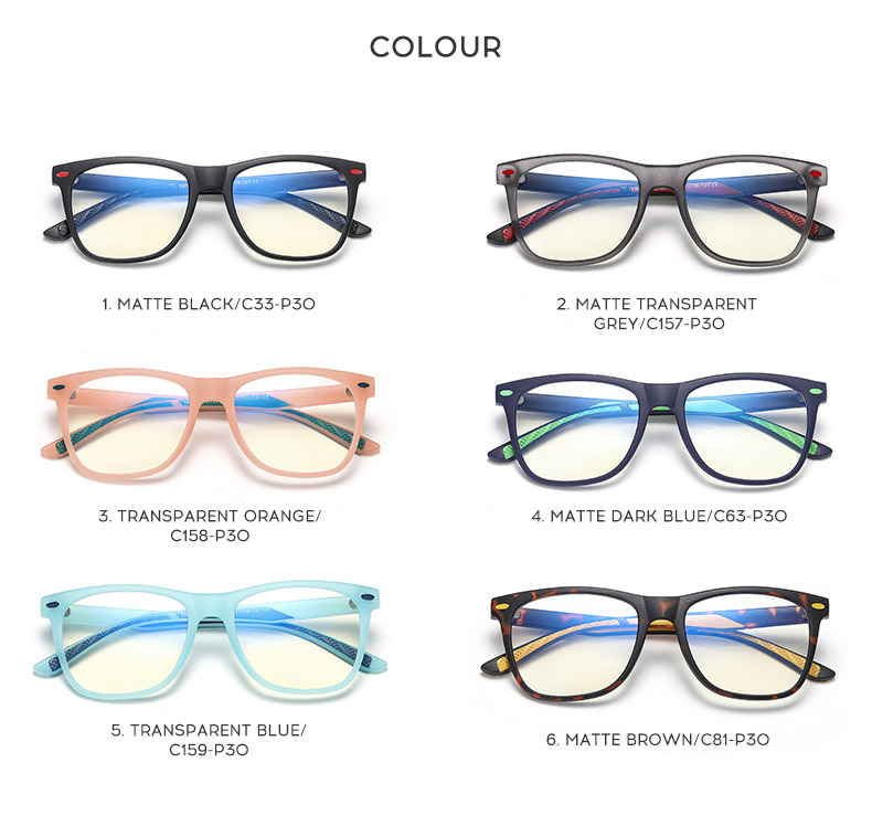 Unisex Teenager TR90 Optical frame Fashion Eyeglasses  Eyewear