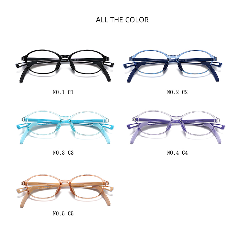 Oval Teenager TR90 Optical frame Fashion Eyeglasses  Eyewear