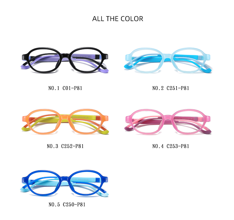 Oval Kid TR90 Optical frame Fashion Eyeglasses  Eyewear