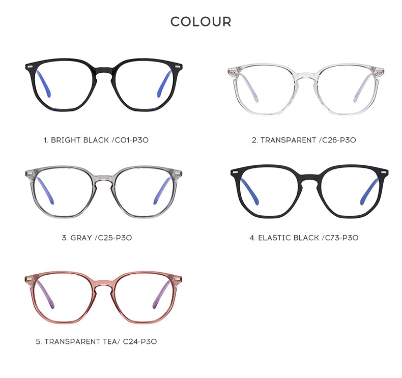 Full Rim Retro Style Optical Frame Combination Eyeglasses