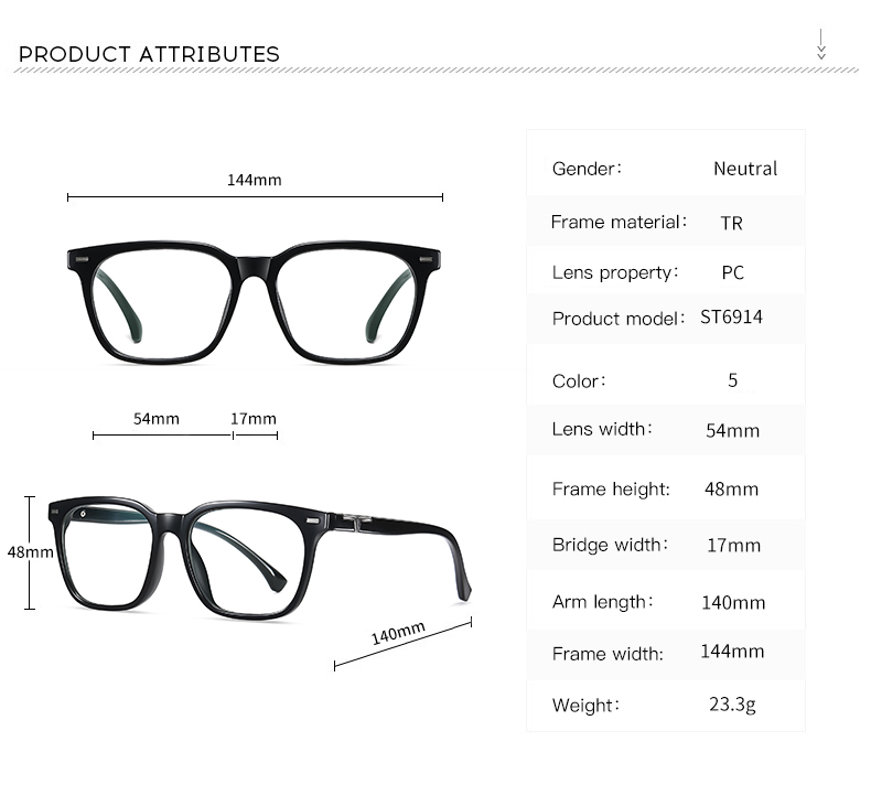 Full Rim Square Optical Frame Desginer Eyeglasses
