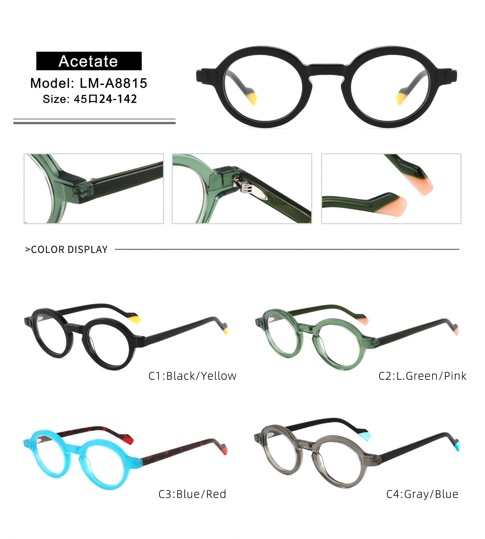 Customize Designer Acetate optical Eyewear