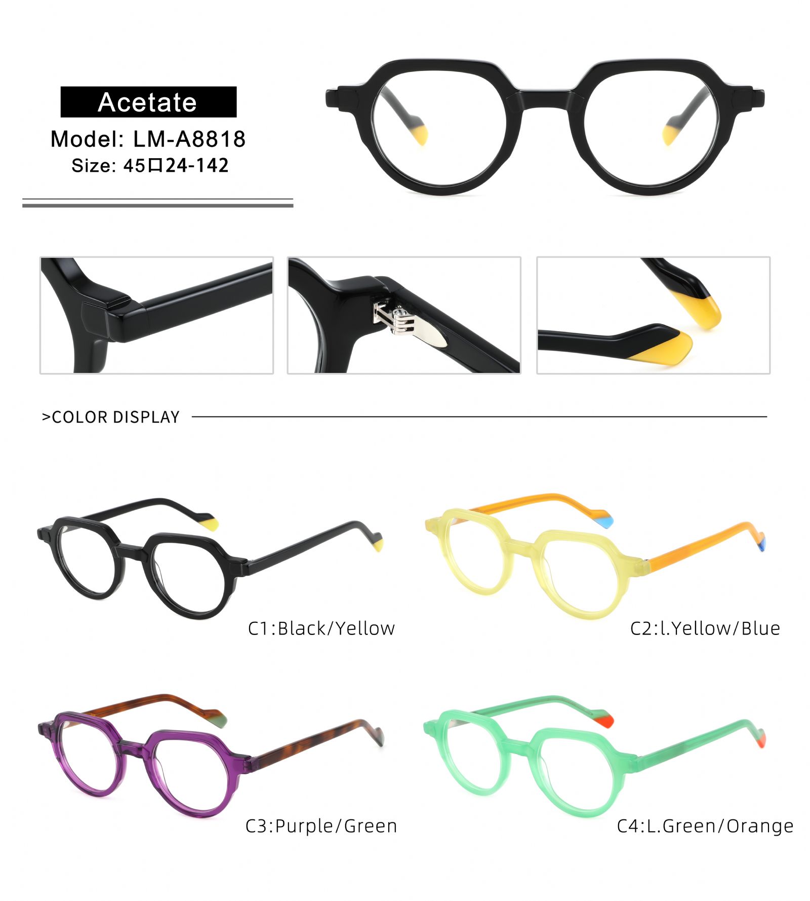 Customize Designer Acetate optical Eyewear