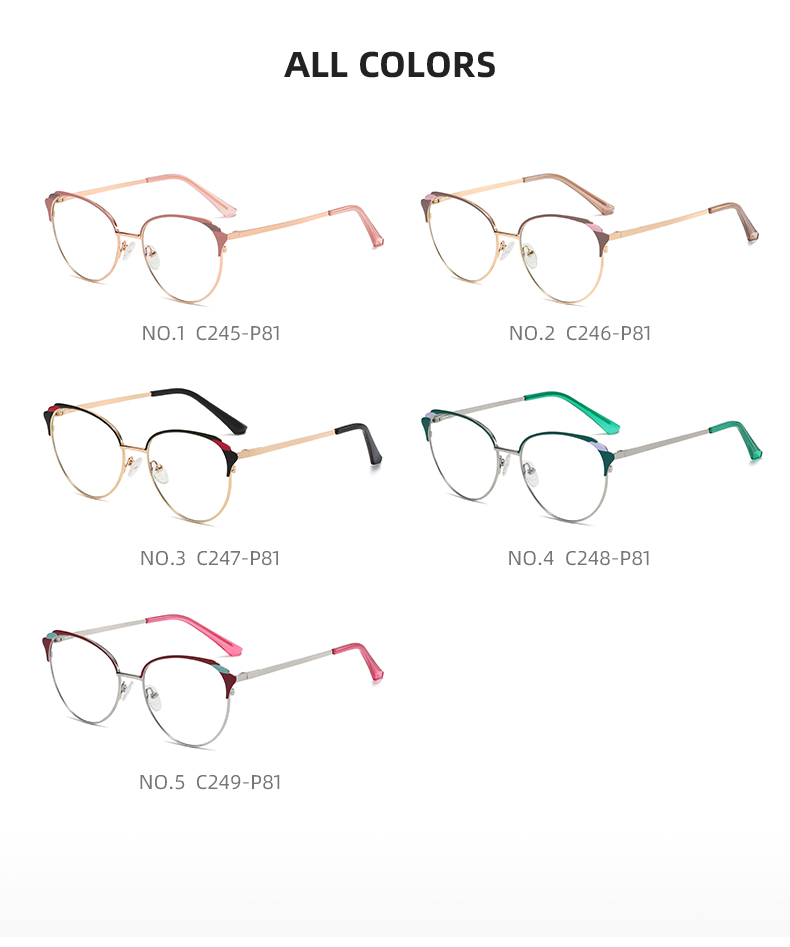 INS Cat Eye Optical frame Woman's Fashion Eyeglasses Spring Hinge