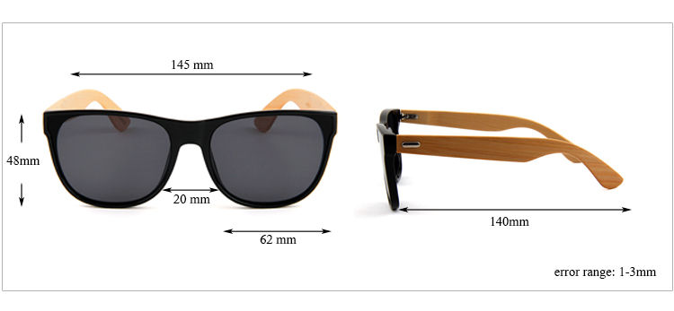 Unisex Natural Bamboo Hand Made UV400 Sunglasses