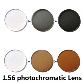 1.56index Photochromic Grey Brown Single Vision Lens
