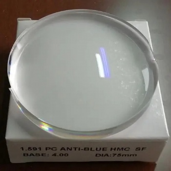 1.59index Polycarbonate PC Semi Finished Blue light Blocking Single vision Lens