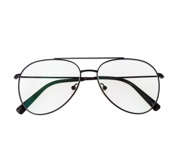 Aviator Unisex Metal Fashion Optical Eyeglasses Black