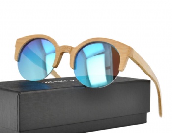 Cat Eye Nature bamboo womans UV400 Sunglasses