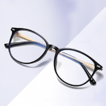 Full Rim Oval Optical Frame Combination Eyeglasses