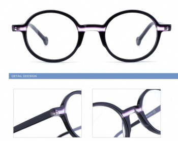 Gafas Vintage Round Mujer nuevo diseño Lamination acetae MOQ 12pcs/color