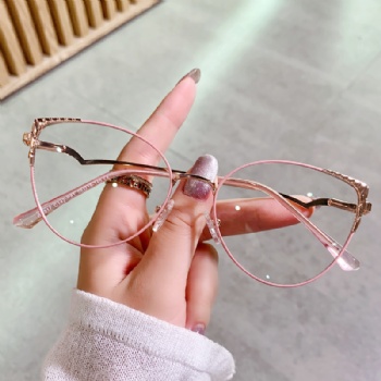 INS Cat Eye Optical frame Womans Fashion Eyeglasses Spring Hinge