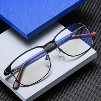 Man's Full Rim Optical frame Metal Eyeglasses Spring Hinge