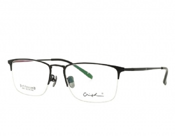 Man's Rectangle Half Rim Vintage Double Color Pure Titanium Optical Frame