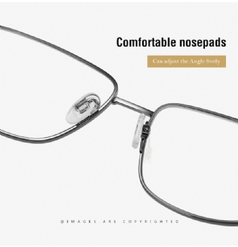 Mans Rectangle Optical frame Metal  Eyeglasses Spring Hinge