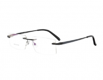Man's Stainless Steel Rimless Optical Glasses Spectacles