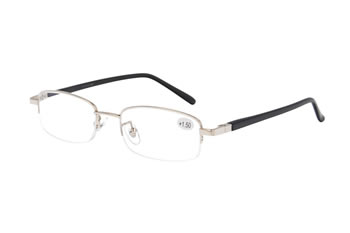 Metal Anti Blue Reading Eyewear Rectangle with Spring Temple