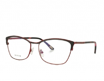 Metal Optical Eyewear Cat Eye Shape Acetate Temple