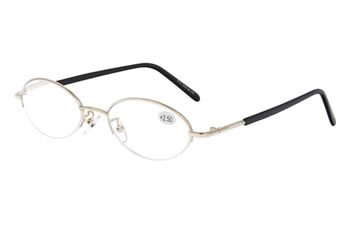 Metal Reading Glasses  Half Rim Presbyopic Eyeglasses Eyewear