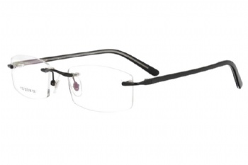 Metal rimless prescription spectacles RX optical frames eyeglasses eyewear