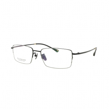 Middle size Half Pure Titanium Optical Eyeglasses  Frame
