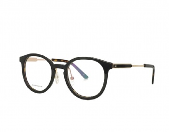 Oval Acetate Optical Eyewear Metal Temple