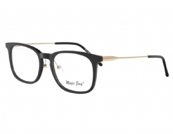 Rectangel Acetate Frame with Metal Temple Optical Eyewear