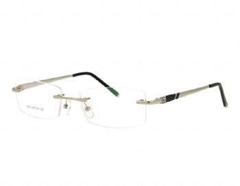 Rimless man's metal Optical frame Eyewear with crystal