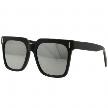 Square Bold Unisex Acetate Frame with CR39 mirror Lens Sunglasses