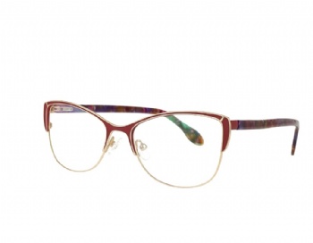 Stainless Steel Cat Eye Optical Glasses Acetate Temples