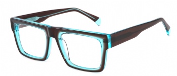 Thick Square Style Acetate Eyewear 3+2 Hinge