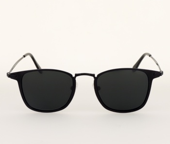 Unisex Fashion Mineral Grey Polarized Metal Sunglasses
