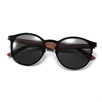 Unisex Oval Natural Bamboo Wood Hand Made UV400 Polarized Sunglasses