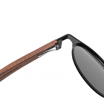 Unisex Oval Natural Bamboo Wood Hand Made UV400 Polarized Sunglasses