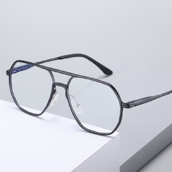 Unisex Pilot Optical frame Alloy allumium Spring Hinge Eyeglasses Vintage Eyewear