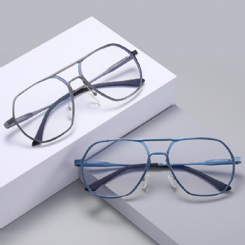 Unisex Pilot Optical frame Alloy allumium Spring Hinge Eyeglasses Vintage Eyewear