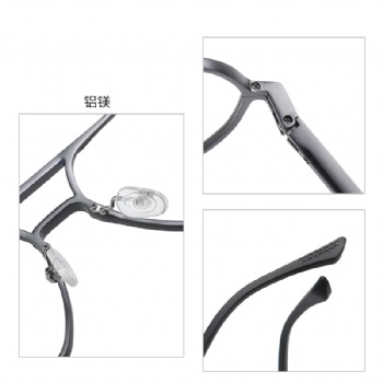 Unisex Pilot Optical frame Alloy allumium Spring Hinge Eyeglasses Vintage Eyewear