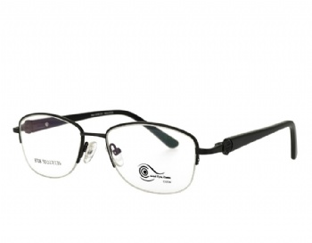 Unisex half rim stainless steel  metal eyeglasses