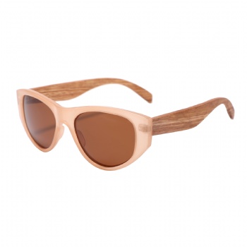 Woman's Cat Eye Natural Bamboo Wood Hand Made UV400 Sunglasses