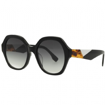 Womans Hexagon Designer Acetate Frame with CR39 Lens Sunglasses