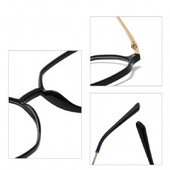 Unisex Hexagon Optical frame Combination Eyeglasses Vintage Eyewear