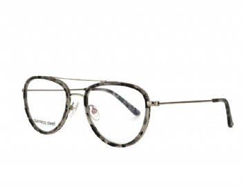 Aviator double bridge acetate andstainless steel mix optical frames eyewear