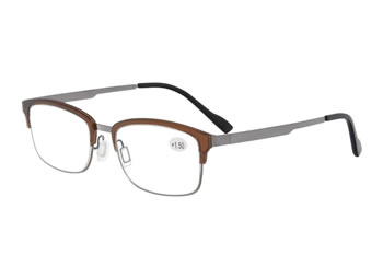 metal anti blue light reading eyeglasses with ADD :+100~+400