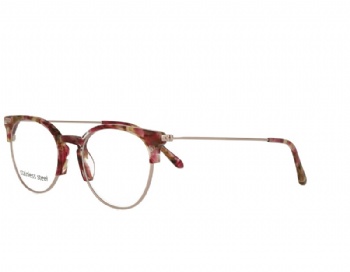 Vintage slim unisex acetate and metal combination prescription spectacles